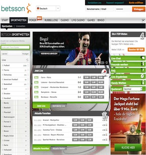 Betsson Website